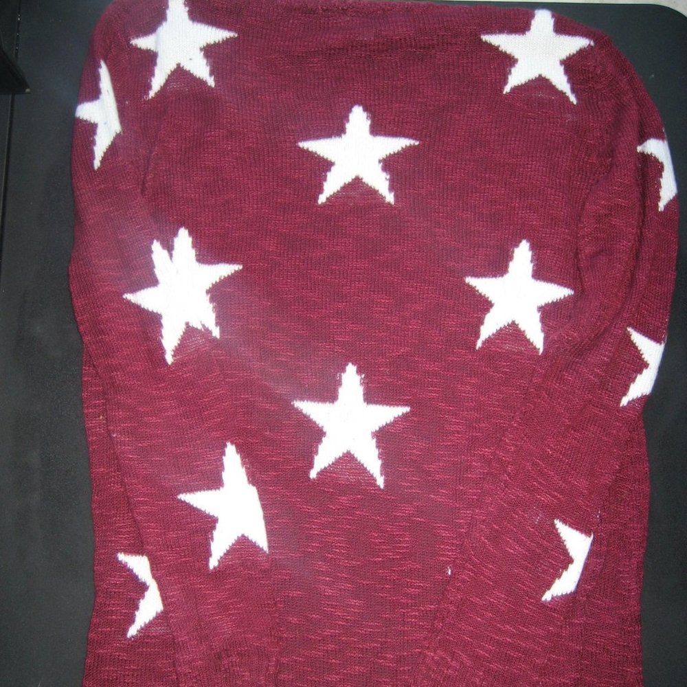 Red and White Star Cardigan